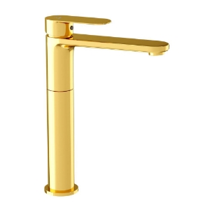 Picture of Single Lever High Neck Basin Mixer - Gold Bright PVD