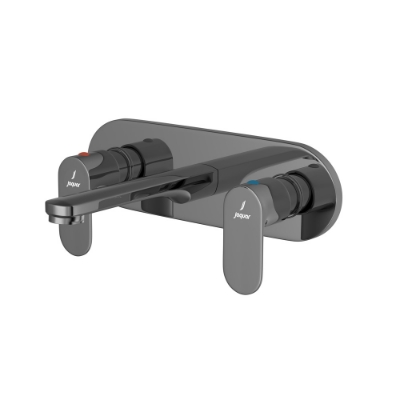 Picture of 3 Hole Basin Mixer Wall Mounted - Black Chrome