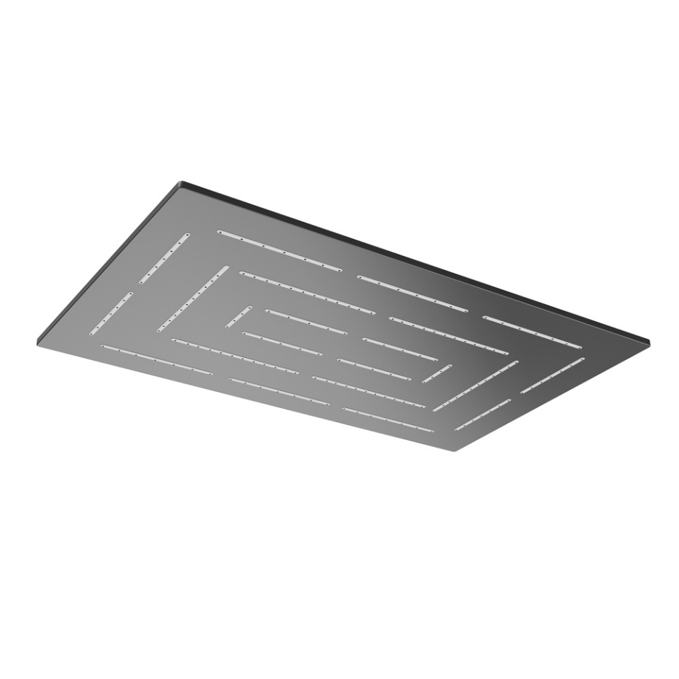 Picture of Single Function Rectangular Shape Maze Overhead Shower - Black Chrome