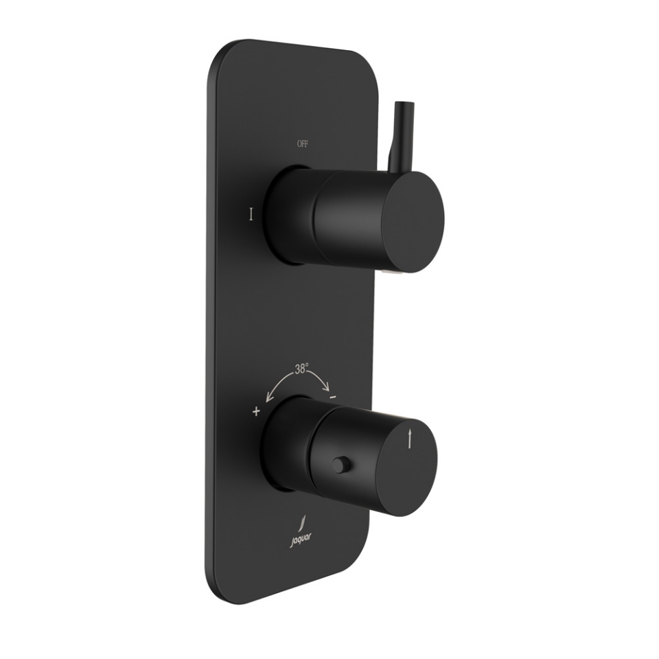 Picture of Aquamax Thermostatic Shower Mixer with 2-way diverter - Black Matt