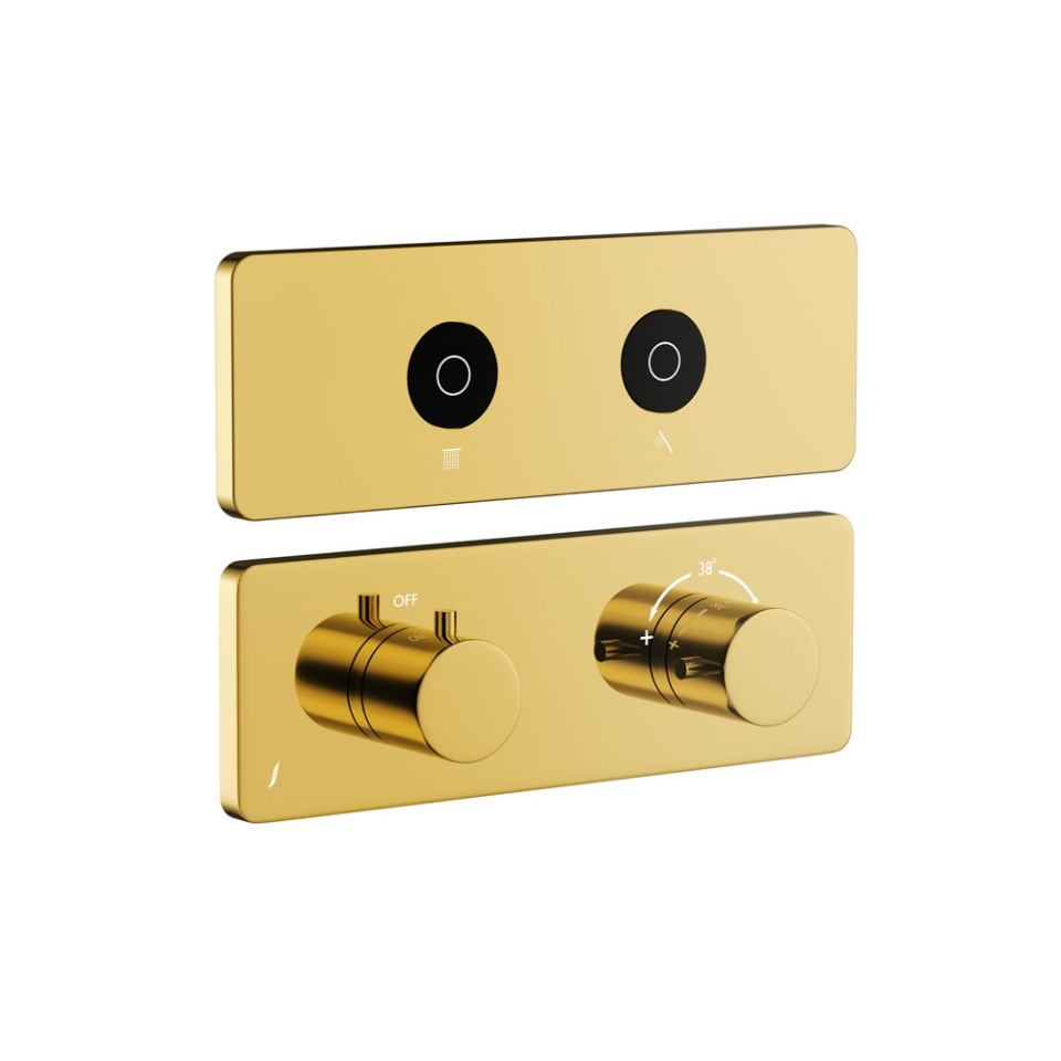 Picture of Exposed Part Kit of CLOUD Touch Shower System with 2 outlets - Gold Bright PVD