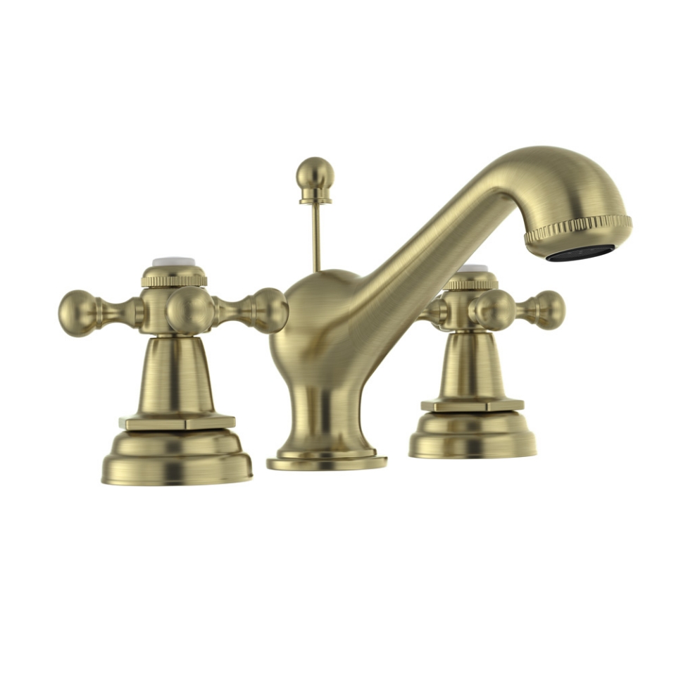 Picture of 3 hole Basin Mixer with pop-up-waste - Antique Bronze