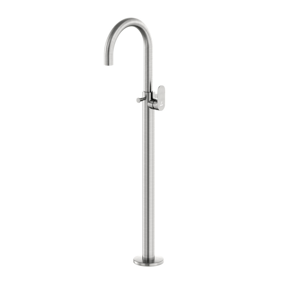 Picture of Exposed Parts of Floor Mounted Single Lever Bath Mixer - Stainless Steel